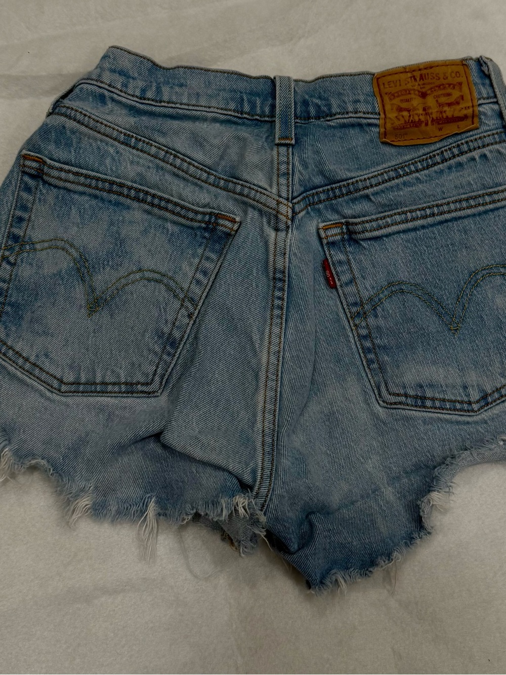 Levi's Women's Light Wash Denim Cutoff Shorts